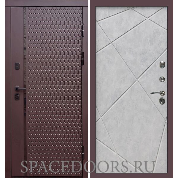 Дверь Termo-door Simple шоколад Лучи бетон светлый