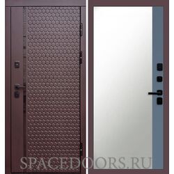 Дверь Termo-door Simple шоколад Зеркало фацет Grey софт