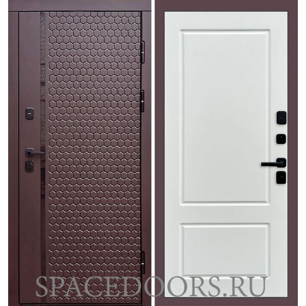 Дверь Termo-door Simple шоколад Марсель Белый софт