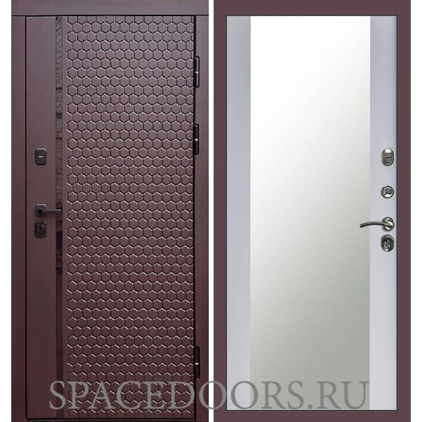 Дверь Termo-door Simple шоколад Зеркало белый