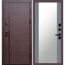 Дверь Termo-door Simple шоколад 27 зеркало Grey Софт