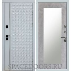 Дверь Termo-door Simple white Зеркало триумф бетон светлый