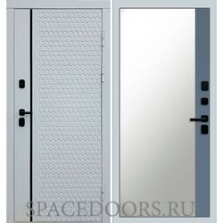 Дверь Termo-door Simple white Зеркало фацет Grey софт