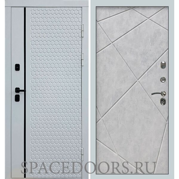 Дверь Termo-door Simple white Лучи бетон светлый