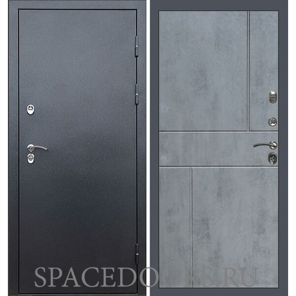 Дверь Termo-door Техно графит Горизонт бетон темный