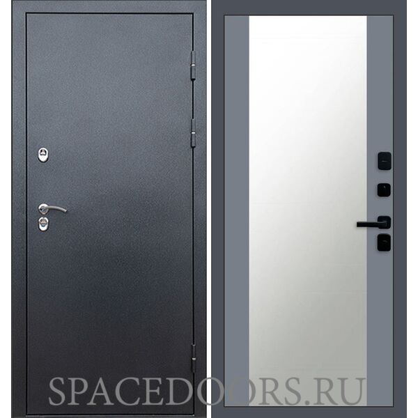 Дверь Termo-door Техно графит 27 зеркало Grey Софт