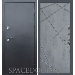 Дверь Termo-door Техно графит Лучи бетон темный