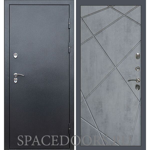 Дверь Termo-door Техно графит Лучи бетон темный
