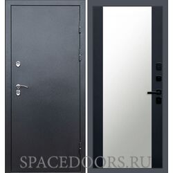 Дверь Termo-door Техно графит 27 зеркало Черный кварц