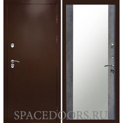 Дверь Termo-door Техно медь Зеркало темный бетон