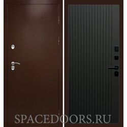 Дверь Termo-door Техно медь Flat Черный кварц