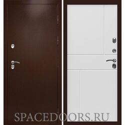 Дверь Termo-door Техно медь Горизонт белый