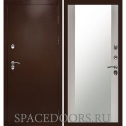 Дверь Termo-door Техно медь Зеркало лиственница