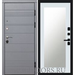 Дверь Termo-door Термо Grey line Триумф Белый софт с зеркалом
