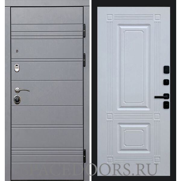 Дверь Termo-door Термо Grey line Мадрид Белый софт