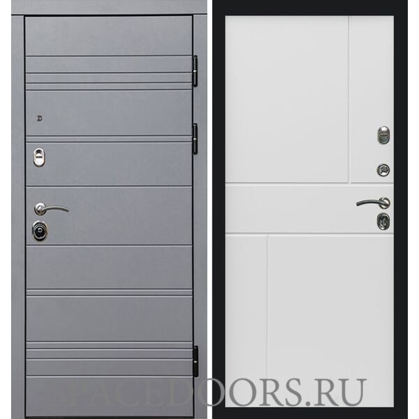 Дверь Termo-door Термо Grey line Горизонт белый