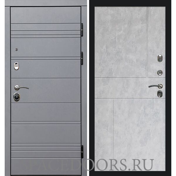 Дверь Termo-door Термо Grey line Горизонт бетон светлый