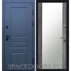 Дверь Termo-door Термо премиум орегон графит Зеркало темный бетон