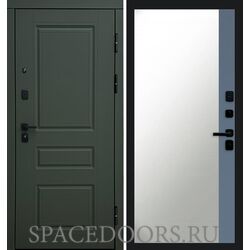 Дверь Termo-door Термо премиум орегон грин Зеркало фацет Grey софт