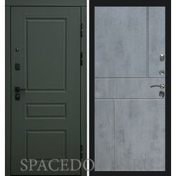 Дверь Termo-door Термо премиум орегон грин Горизонт бетон темный