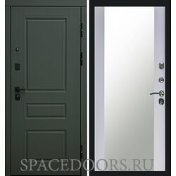Дверь Termo-door Термо премиум орегон грин Зеркало белый