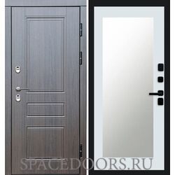 Дверь Termo-door Термо премиум Орегон венге Триумф Белый софт с зеркалом