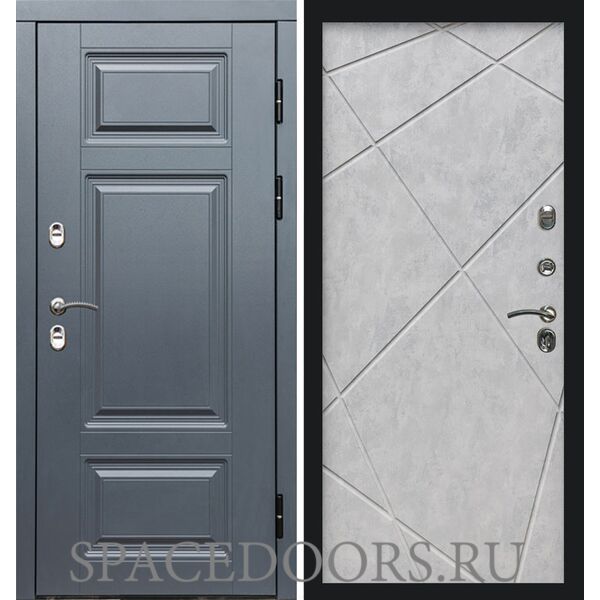 Дверь Termo-door Термо премиум Grey Лучи бетон светлый