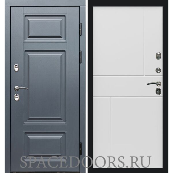Дверь Termo-door Термо премиум Grey Горизонт белый