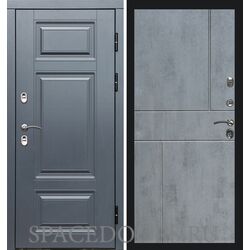Дверь Termo-door Термо премиум Grey Горизонт бетон темный
