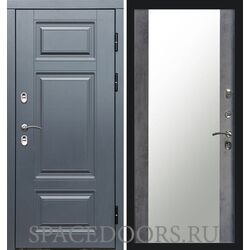 Дверь Termo-door Термо премиум Grey Зеркало темный бетон