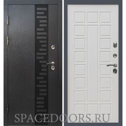 Дверь Termo-door Термо Сибирь серебро антик декор Престиж беж матовый
