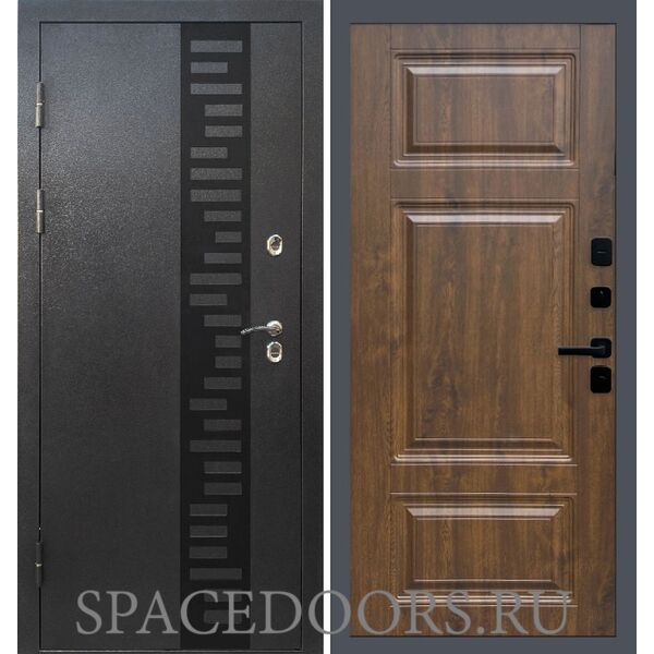 Дверь Termo-door Термо Сибирь серебро антик декор Лион Дуб