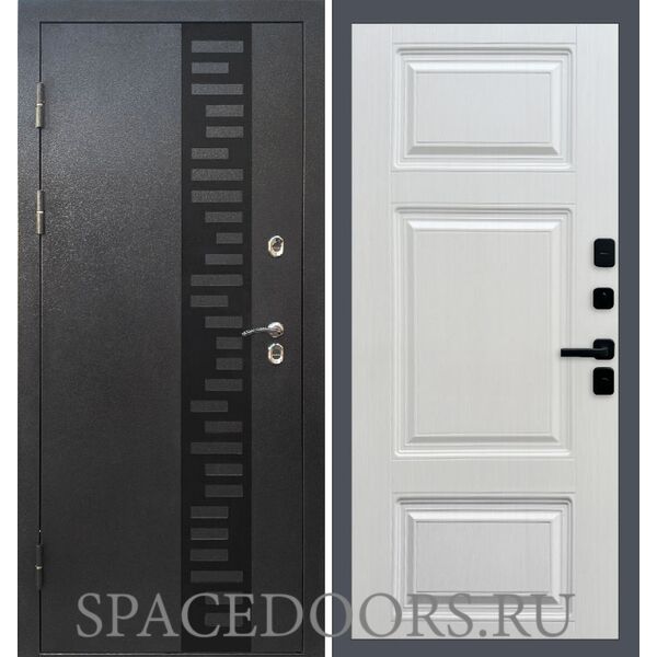 Дверь Termo-door Термо Сибирь серебро антик декор Лион Лиственница