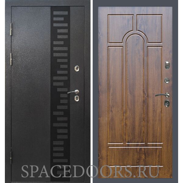 Дверь Termo-door Термо Сибирь серебро антик декор Арка дуб