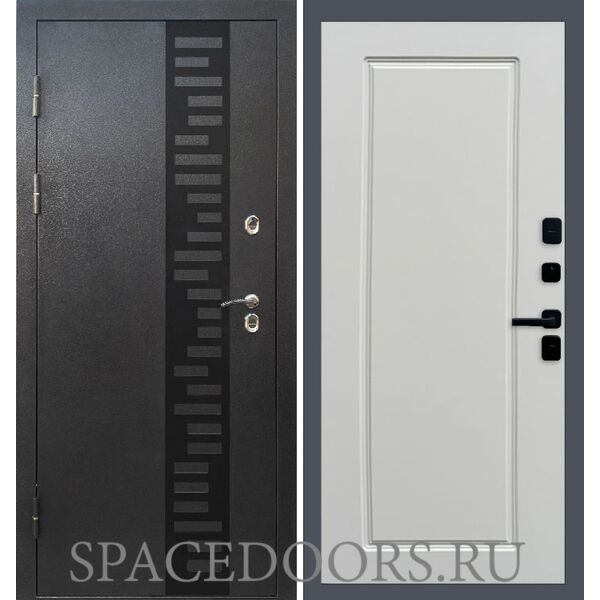 Дверь Termo-door Термо Сибирь серебро антик декор Гранд Слоновая кость