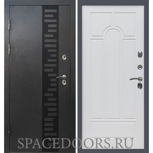 Дверь Termo-door Термо Сибирь серебро антик декор Арка белое дерево
