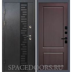 Дверь Termo-door Термо Сибирь серебро антик декор Марсель Шоколад