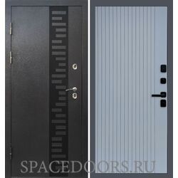 Дверь Termo-door Термо Сибирь серебро антик декор Flat Grey софт