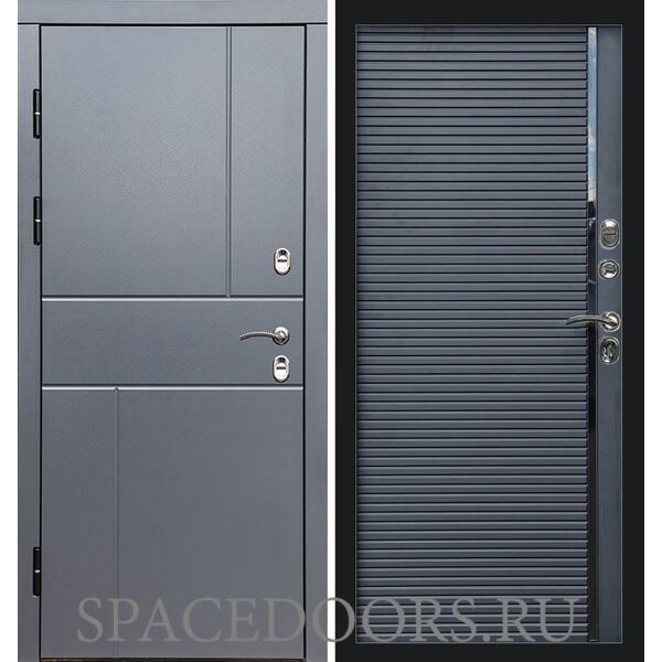 Дверь Termo-door Термо Вертикаль Grey антик Porte black