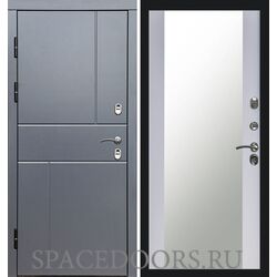 Дверь Termo-door Термо Вертикаль Grey антик Зеркало белый