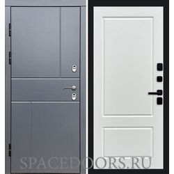 Дверь Termo-door Термо Вертикаль Grey антик Марсель Белый софт