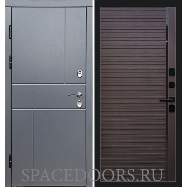 Дверь Termo-door Термо Вертикаль Grey антик porte Шоколад