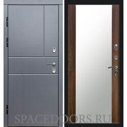 Дверь Termo-door Термо Вертикаль Grey антик Зеркало дуб
