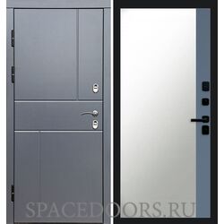 Дверь Termo-door Термо Вертикаль Grey антик Зеркало фацет Grey софт