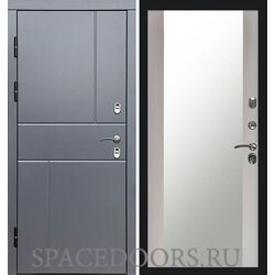 Дверь Termo-door Термо Вертикаль Grey антик Зеркало лиственница