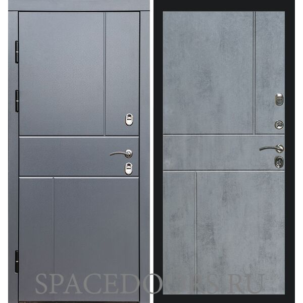 Дверь Termo-door Термо Вертикаль Grey антик Горизонт бетон темный