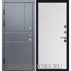 Дверь Termo-door Термо Вертикаль Grey антик Лучи белый