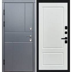 Дверь Termo-door Термо Вертикаль Grey антик Марсель Белый софт