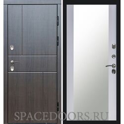 Дверь Termo-door Термо премиум винорит вертикаль венге антик Зеркало белый