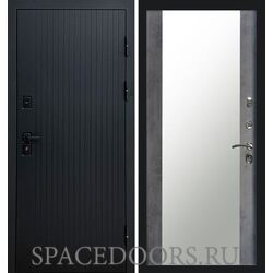 Дверь Termo-door Твист Блэк Зеркало темный бетон